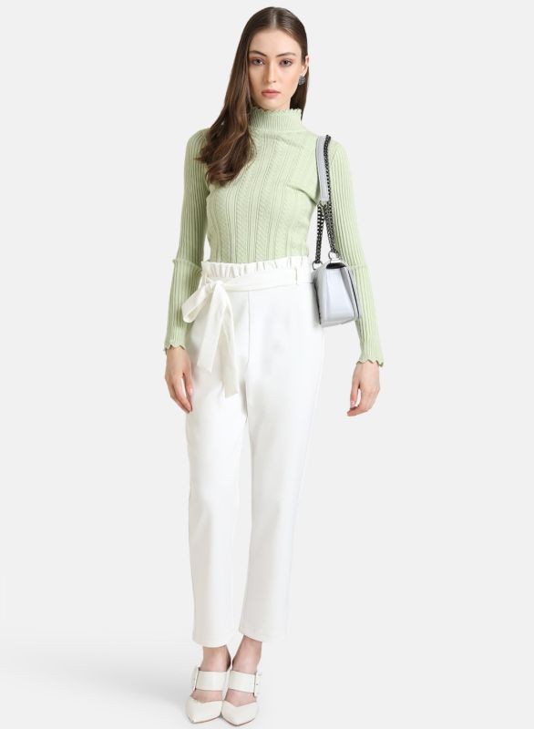 KAZO TEXTURED PULLOVER WITH SCALLOP NECK