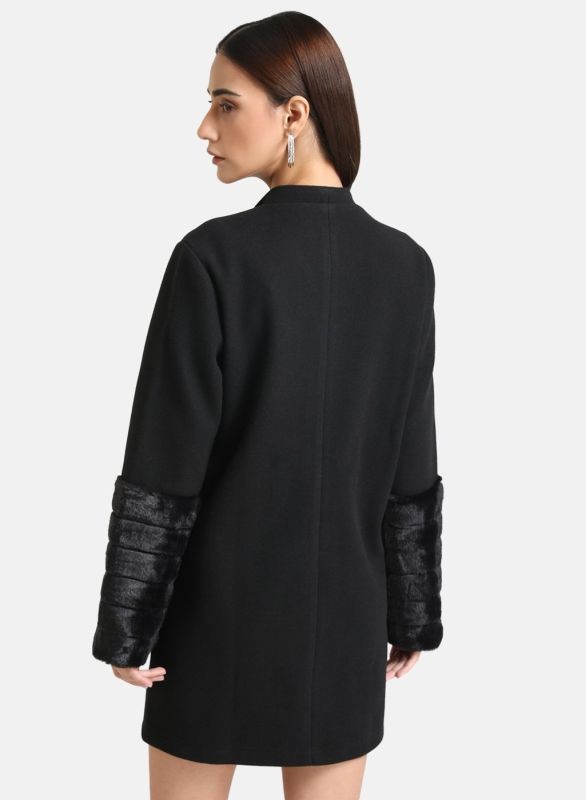 KAZO OVERCOAT WITH FUR DETAIL