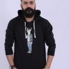 Black Printed Sweatshirt by Deerdo