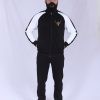 Deerdo Black Track Suit for Men with Contrast Sleeves