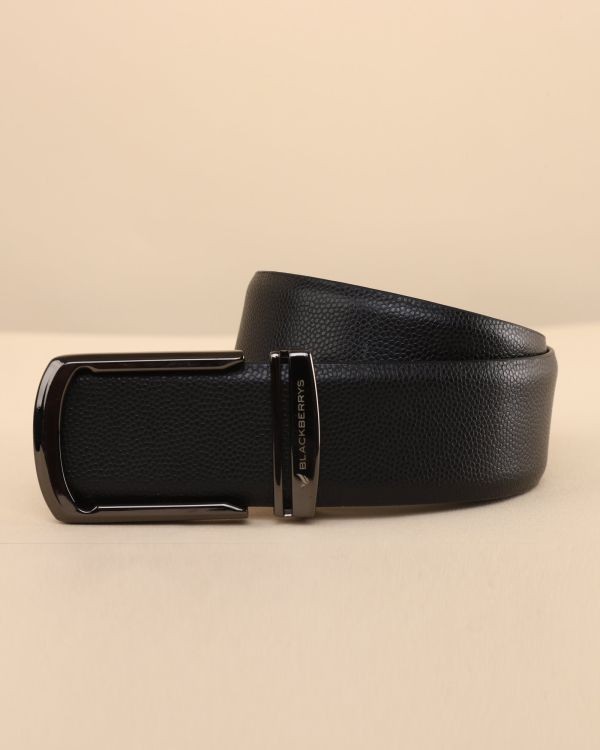 Blackberrys New Kosleek Reversible Structured Leather Belt In Black
