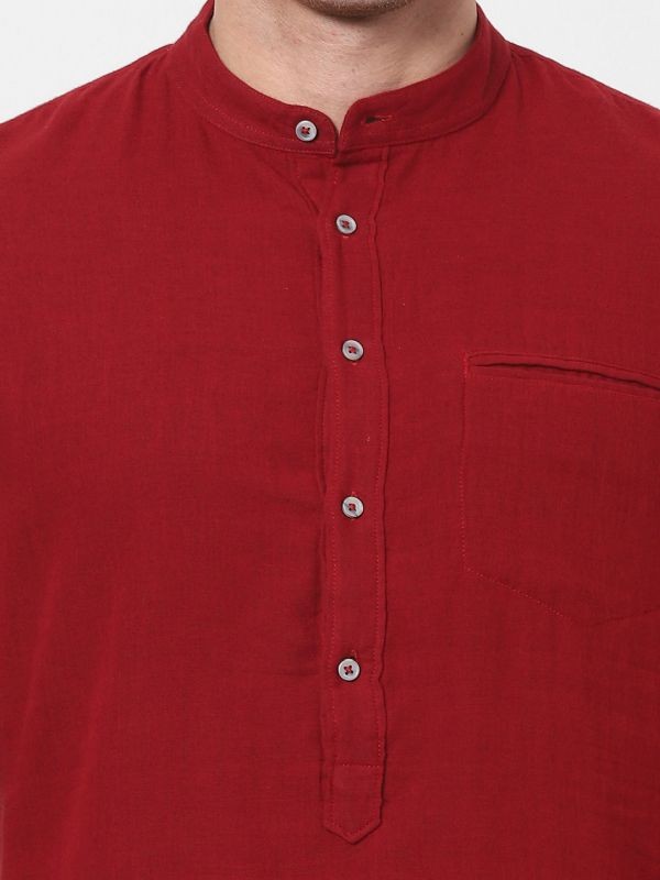 Celio 100% Cotton Maroon Shirt