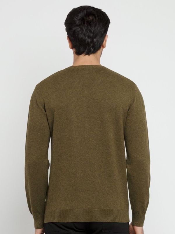 Status Quo Mens Solid V-Neck Sweater