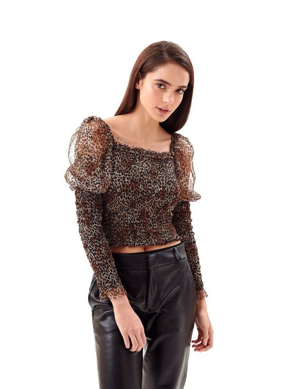 Coverstoy Leopard Printed Top
