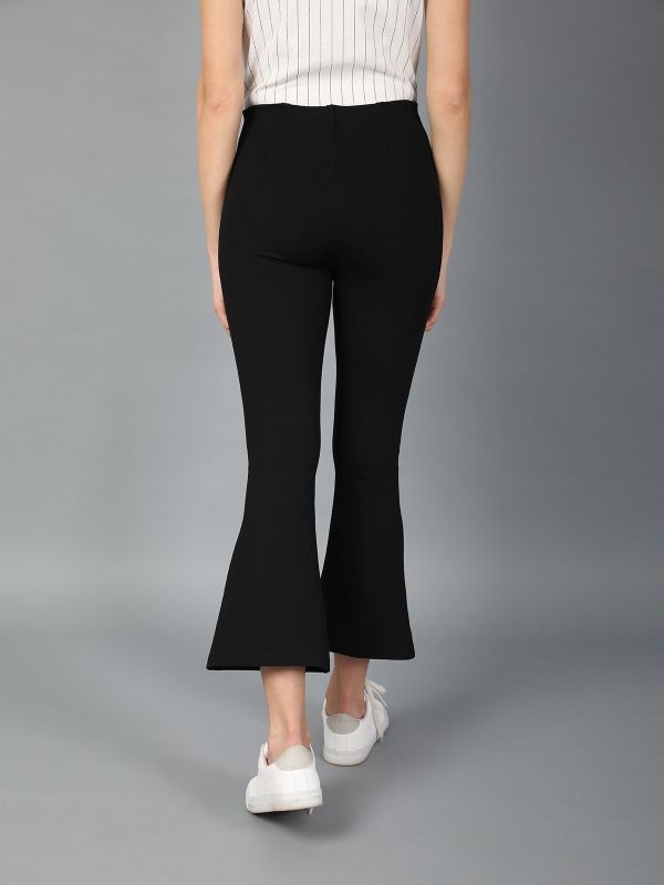 COVERSTORY Black Flared Trouser