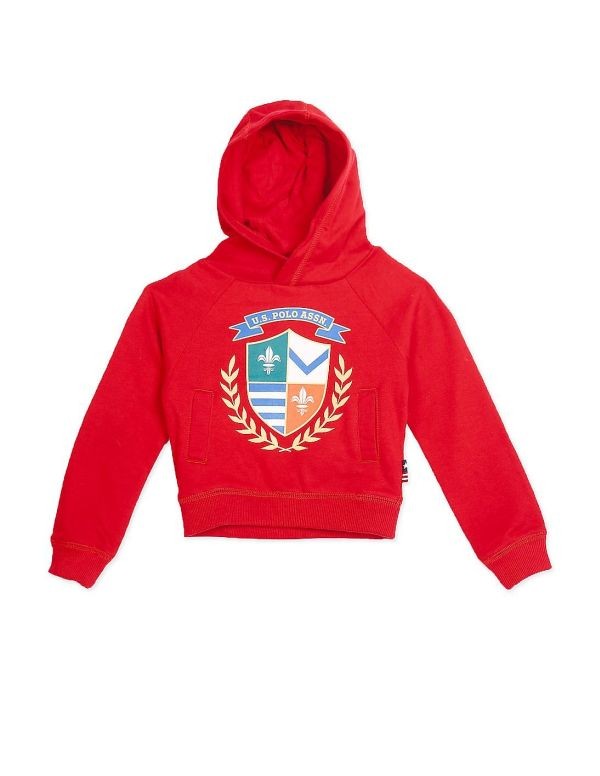 U.S. POLO ASSN. KIDSBoys Red Graphic Print Hooded Sweatshirt