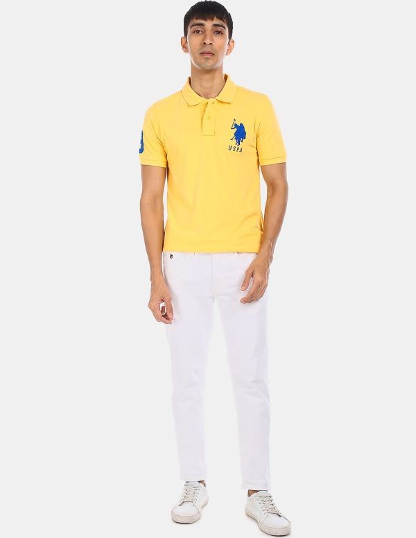 U.S. POLO ASSN.Brand Embroidered Pique Polo Shirt