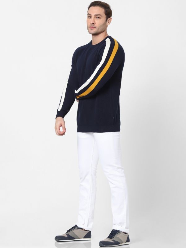 Celio Navy Solid Sweater