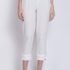 Biba Women's Solid White Cropped Pants