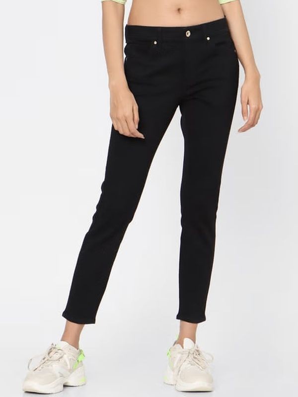 ONLY BLACK MID RISE SKINNY JEANS