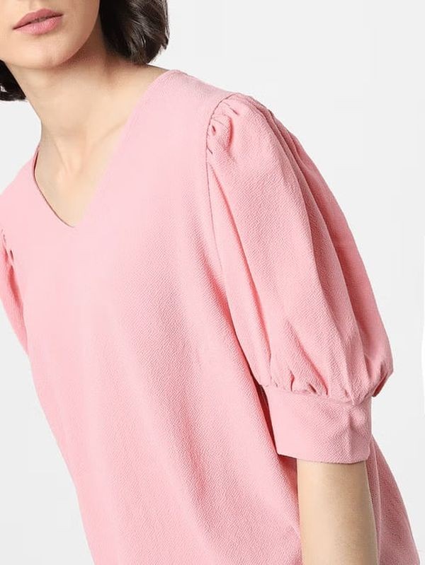 ONLY PINK PUFF SLEEVES TOP