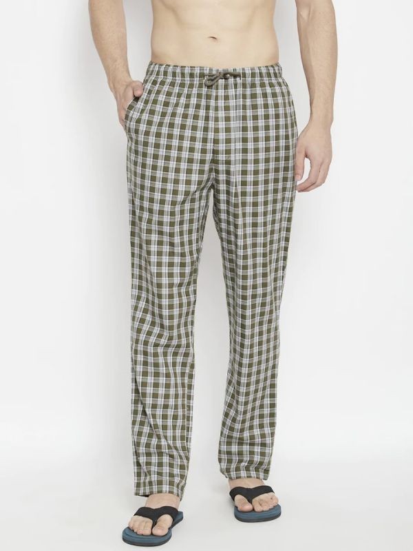 Crimsoune Club OLIVE CHECKED SMART FIT LOUNGE PANTS