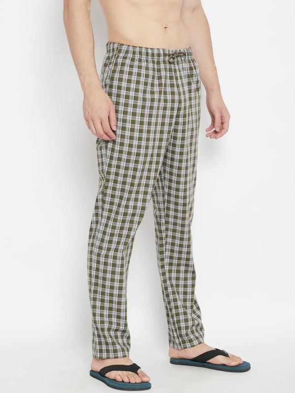 Crimsoune Club OLIVE CHECKED SMART FIT LOUNGE PANTS